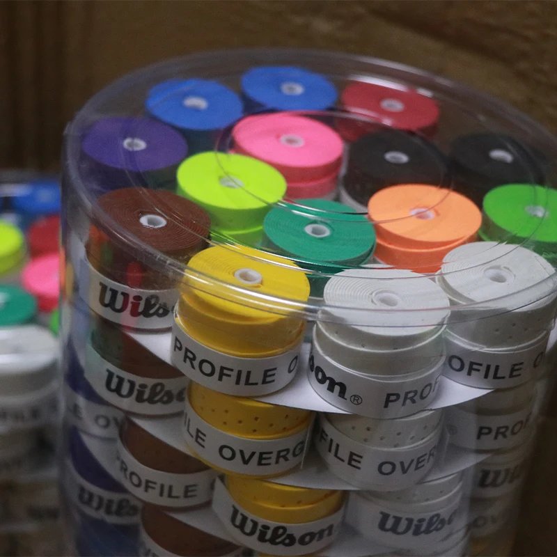 12Pcs Wilson Racket Overgrip Sweat Band Absorption Tennis Badminton Racket Hand Glue Tennis Grip Pu Non Slip Overgrip