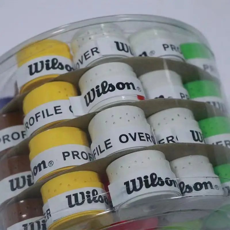 12Pcs Wilson Racket Overgrip Sweat Band Absorption Tennis Badminton Racket Hand Glue Tennis Grip Pu Non Slip Overgrip
