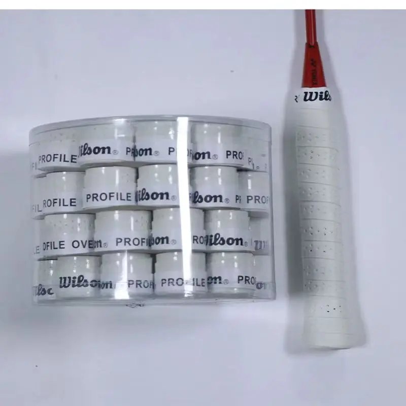 12Pcs Wilson Racket Overgrip Sweat Band Absorption Tennis Badminton Racket Hand Glue Tennis Grip Pu Non Slip Overgrip