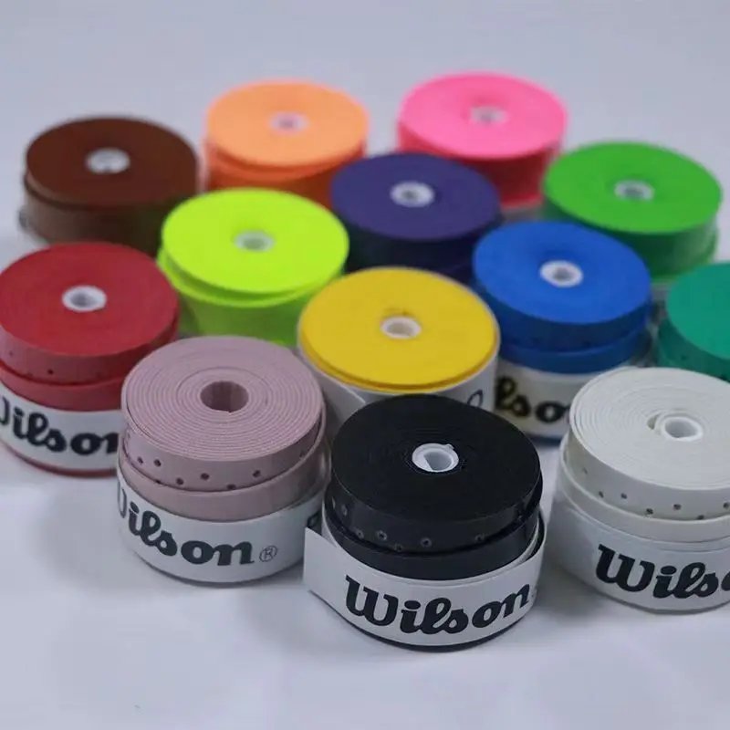 12Pcs Wilson Racket Overgrip Sweat Band Absorption Tennis Badminton Racket Hand Glue Tennis Grip Pu Non Slip Overgrip