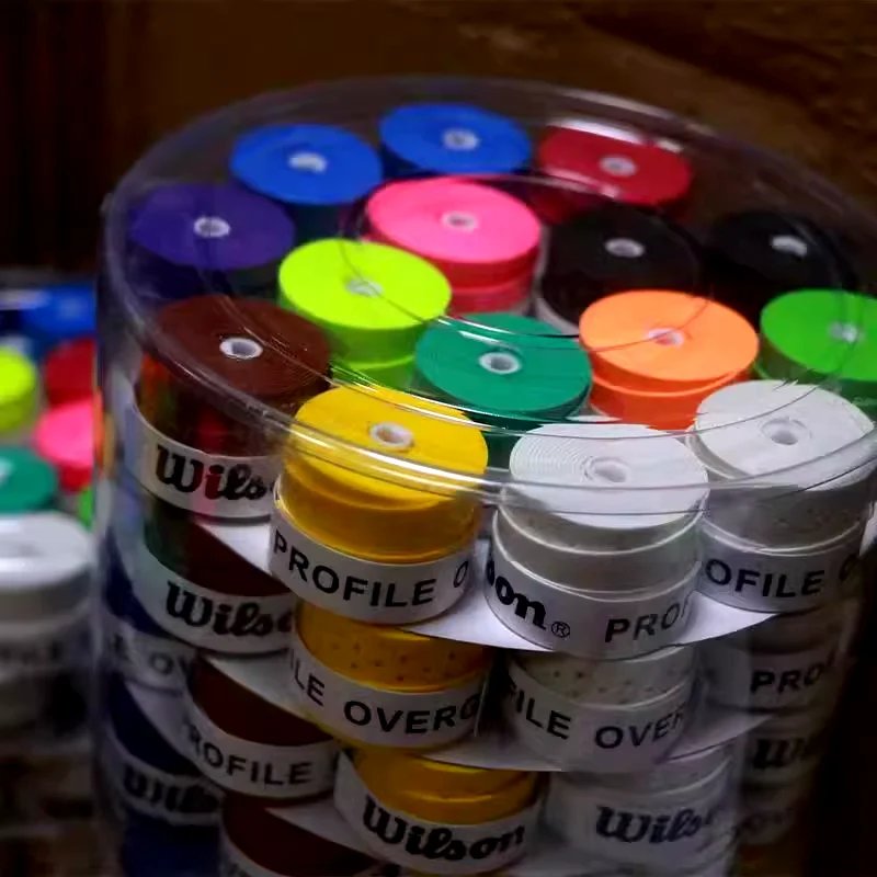 12Pcs Wilson Racket Overgrip Sweat Band Absorption Tennis Badminton Racket Hand Glue Tennis Grip Pu Non Slip Overgrip
