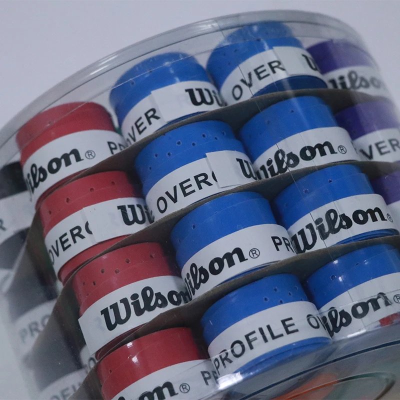 12Pcs Wilson Racket Overgrip Sweat Band Absorption Tennis Badminton Racket Hand Glue Tennis Grip Pu Non Slip Overgrip