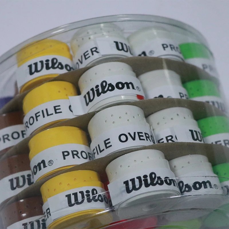 12Pcs Wilson Racket Overgrip Sweat Band Absorption Tennis Badminton Racket Hand Glue Tennis Grip Pu Non Slip Overgrip