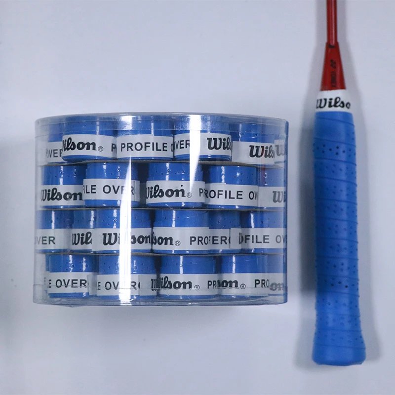 12Pcs Wilson Racket Overgrip Sweat Band Absorption Tennis Badminton Racket Hand Glue Tennis Grip Pu Non Slip Overgrip