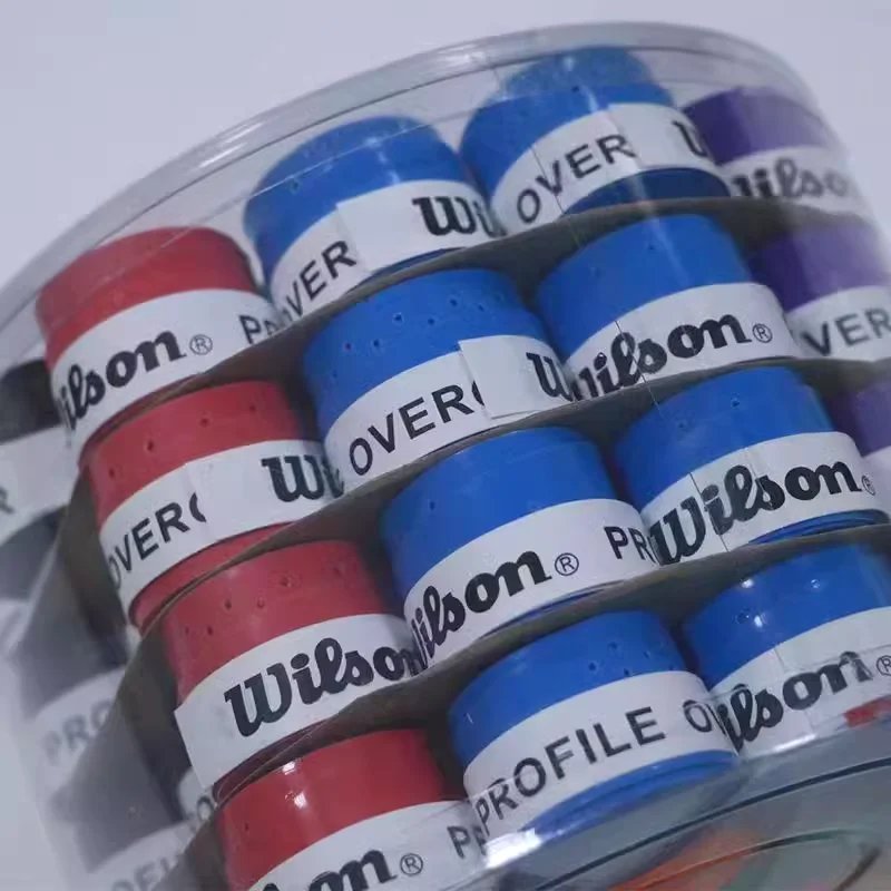 12Pcs Wilson Racket Overgrip Sweat Band Absorption Tennis Badminton Racket Hand Glue Tennis Grip Pu Non Slip Overgrip
