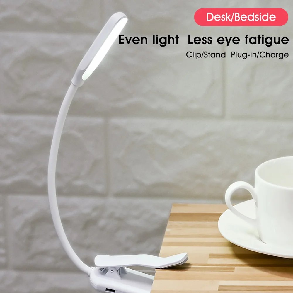 Rechargeable Book Light Mini 7 LED Reading Light 3-Level Warm Cool White Flexible Easy Clip Lamp Read Night Reading Lamp in Bed Rechargeable Book Light Mini 7 LED Reading Light 3-Level Warm Cool White Flexible Easy Clip Lamp Read Night Reading Lamp in Bed