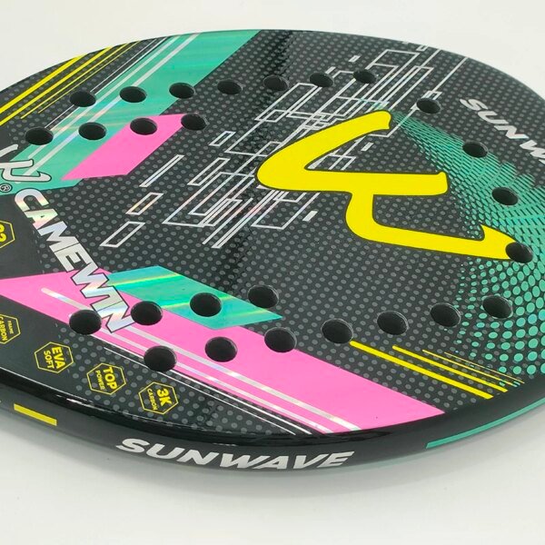 Camewin-Pala de tenis de playa-fibra de carbono 3K para hombres y mujeres,superficie rugosa. - Imagen 2