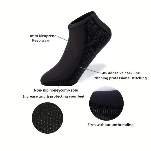 Calcetines  de neopreno de 3mm a prueba de arena, para voleibol de playa, Tennis Beach. - Imagen 4
