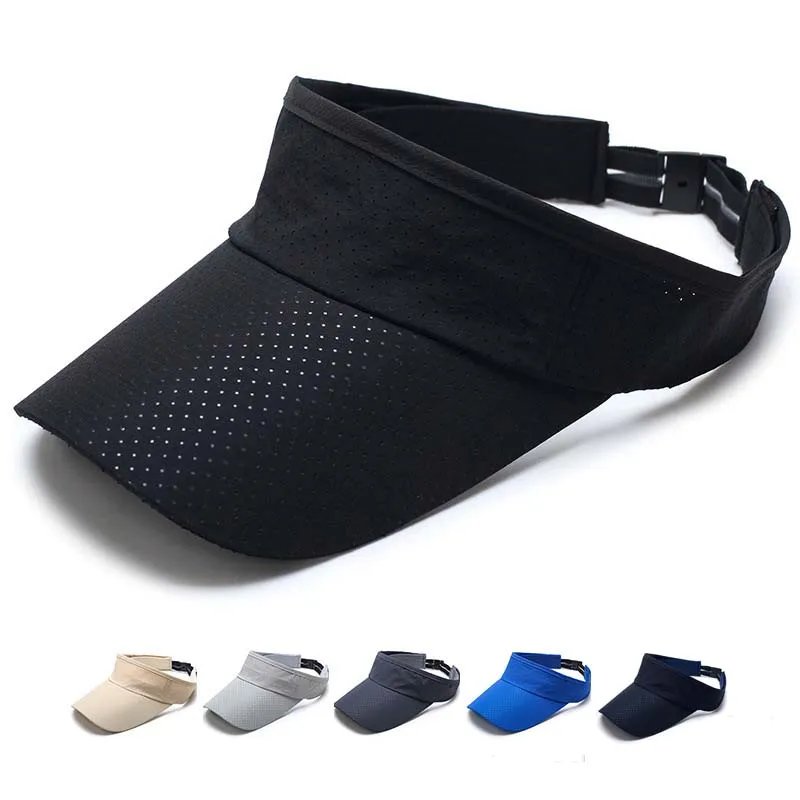 Men Women Visor Cap Summer Thin Mesh Portable Quick Dry Sun Hat Golf Tennis Running Hiking Camping Fishing Sailboat Beach Sports