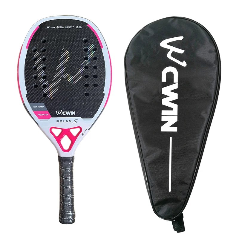 3K Camewin Beach Tennis Racket Full Carbon Fiber Rough Surface Outdoor Sports Racket For Men Women Adult Senior Player 2025 New