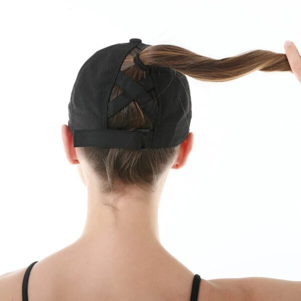 Gorra de béisbol de secado rápido para mujer, deportes de verano, sombrero de cola de caballo para adolescentes y niñas, sombreros de sol para mujer a la moda para viajes al aire libre - Imagen 4