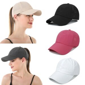 Gorra de béisbol de secado rápido para mujer, deportes de verano, sombrero de cola de caballo para adolescentes y niñas, sombreros de sol para mujer a la moda para viajes al aire libre